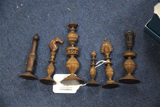 An Indian export ivory chess set, Delhi, c.1850, kings 4.72in.